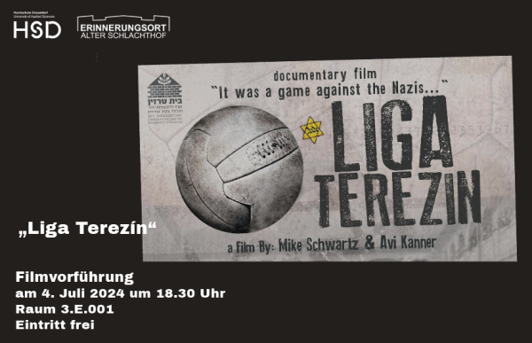 Plakat zu Veranstaltung Liga Terezin mit Datumsangabe